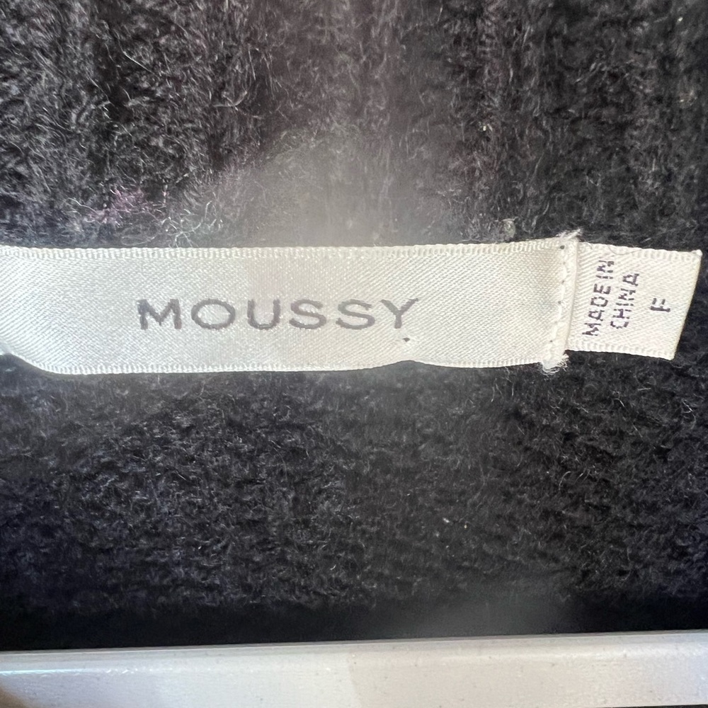 Moussy Oversized Fuzzy Argyle Sweater - Picture 3 of 6